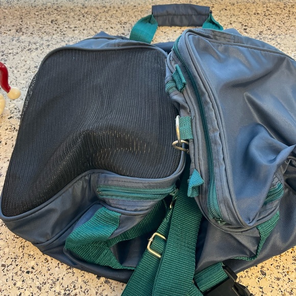 VINTAGE 1980s BUDWEISER KING OF BEERS DUFFEL BAG BLUE & GREEN - Picture 4 of 8